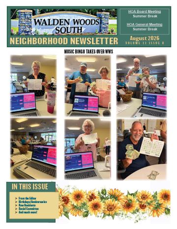 Walden Woods South newsletter cover