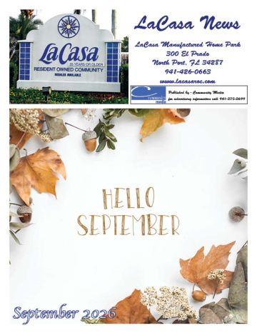 La Casa Mobile Home Park newsletter cover