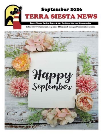 Terra Siesta newsletter cover