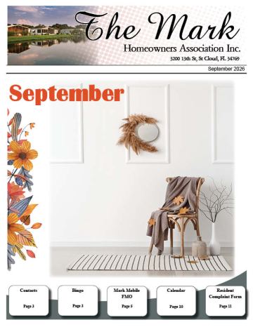 The Mark MHC newsletter cover