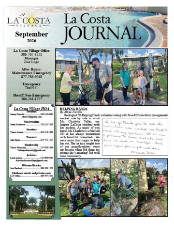 La Costa Village newsletter cover
