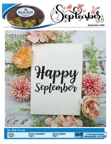 Palm Isles newsletter cover