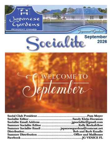 Japanese Gardens - Venice newsletter cover