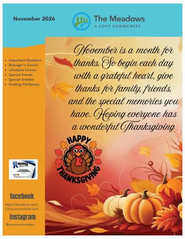 The Meadows newsletter cover