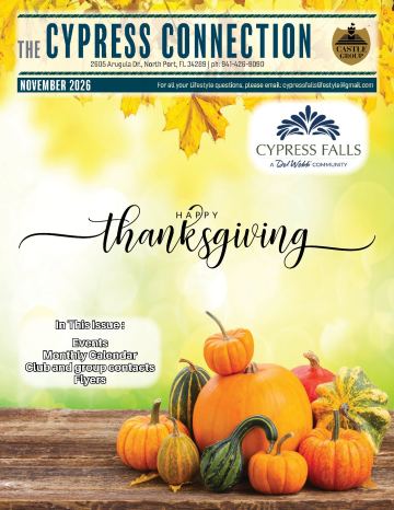Cypress Falls at the Woodlands newsletter cover