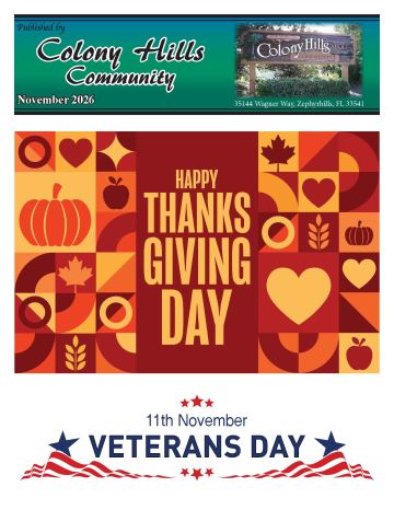 Colony Hills newsletter cover
