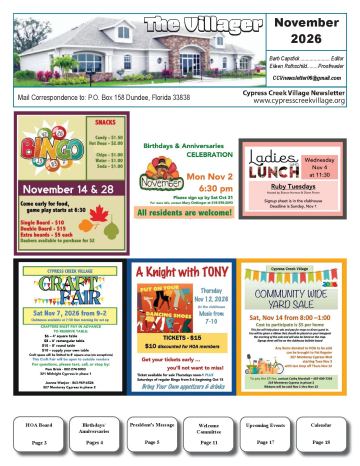 Cypress Creek Village newsletter cover