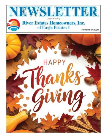 Eagle Estates I (formerly River Estates) newsletter cover