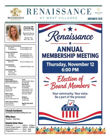 Renaissance newsletter cover