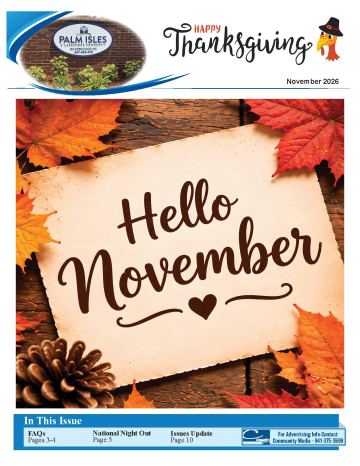 Palm Isles newsletter cover
