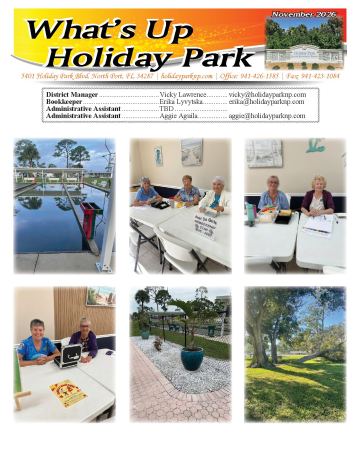 Holiday Park newsletter cover