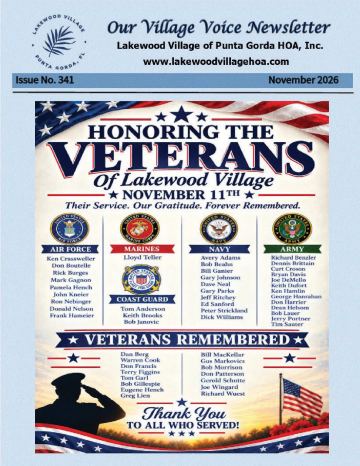 Lakewood Village newsletter cover